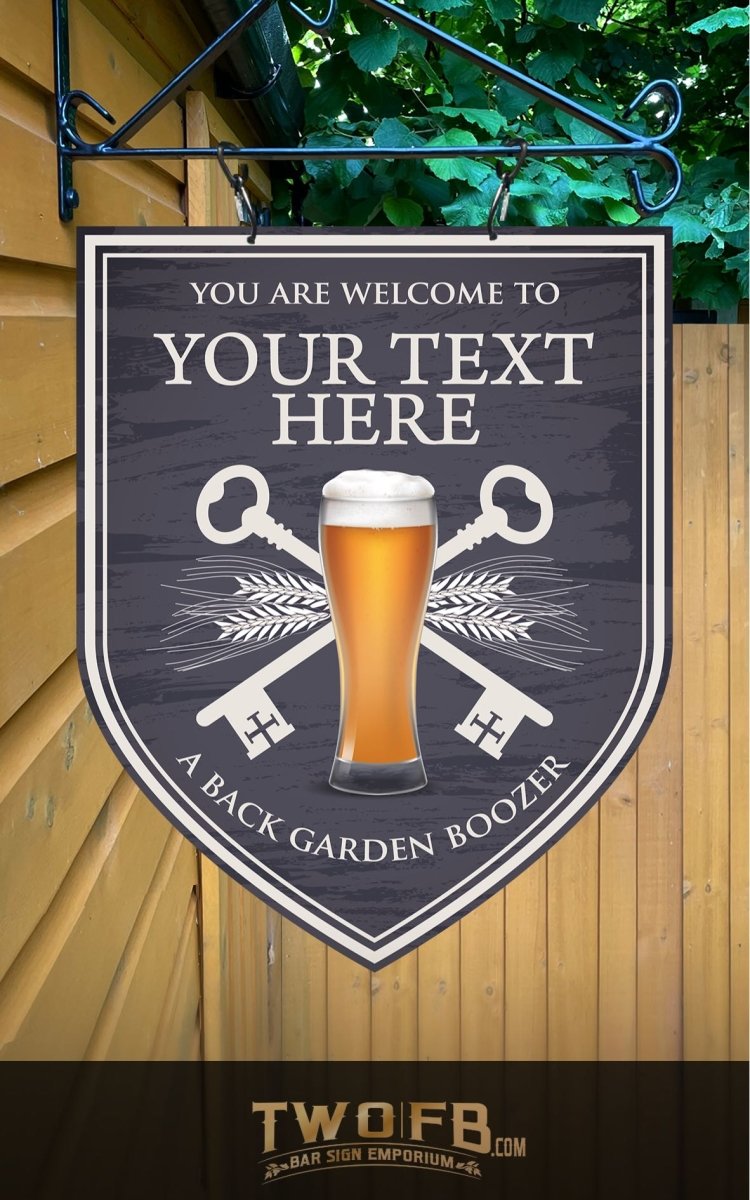 Lock In Bar | Personalised Bar Sign | Cross Keys Pub Sign – Two Fat ...