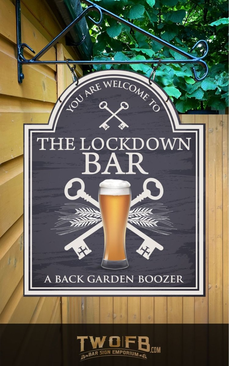 Lock In Bar | Personalised Bar Sign | Cross Keys Pub Sign