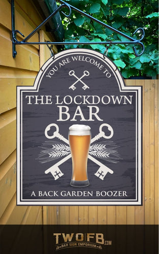 Lock In Bar | Personalised Bar Sign | Cross Keys Pub Sign