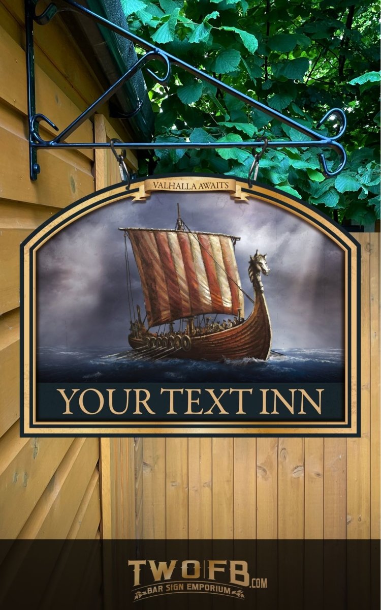 The Longship Inn Personalised Bar Sign Custom Signs from Twofb.com Pub signs