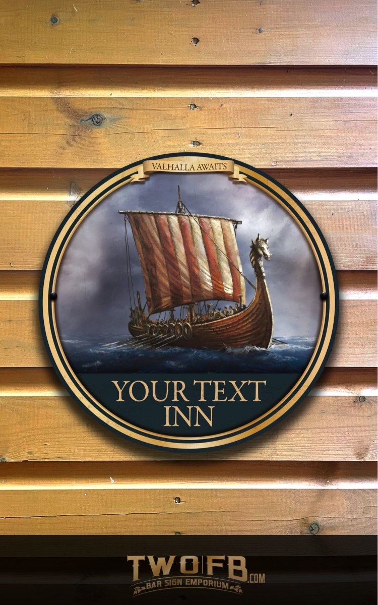 The Longship Inn Personalised Bar Sign Custom Signs from Twofb.com signs for bars