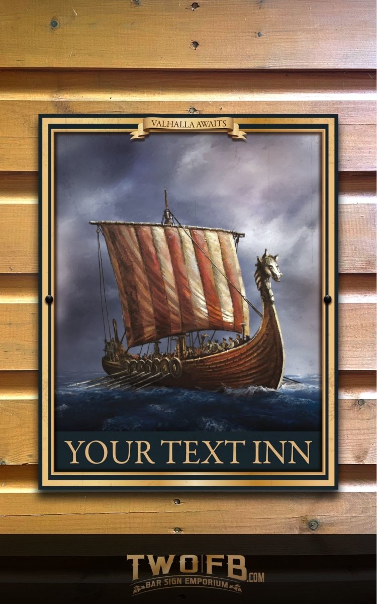 The Longship Inn Personalised Bar Sign Custom Signs from Twofb.com Traditional pub signs