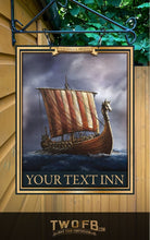 Load image into Gallery viewer, The Longship Inn Personalised Bar Sign Custom Signs from Twofb.com Pub Shed sign
