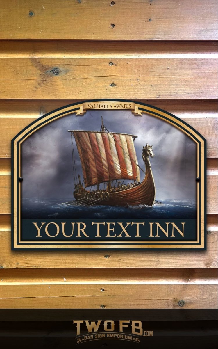 The Longship Inn Personalised Bar Sign Custom Signs from Twofb.com bar signs uk