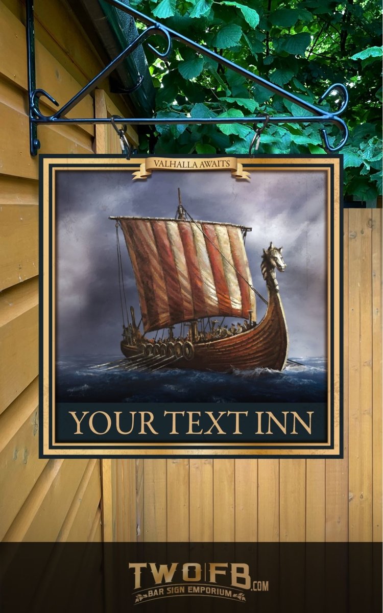 The Longship Inn Personalised Bar Sign Custom Signs from Twofb.com Signs for home bars