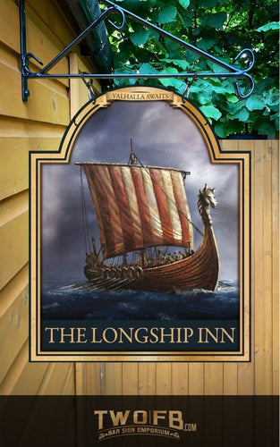 Longship Inn | Personalised Bar Sign | Viking Pub Sign