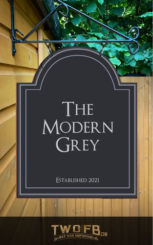 Modern Grey | Personalised Bar Sign | Café Style Signs