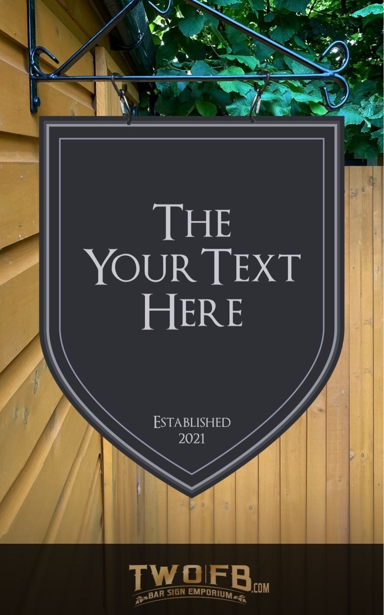 The Modern Grey Personalised Bar Sign Pub sign design from Twofb.com Pub signs for sale