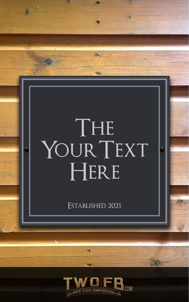 The Modern Grey Personalised Bar Sign Custom Signs from Twofb.com Gin Bar Pub Sign