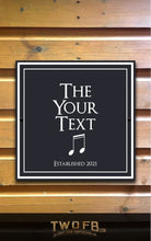 Load image into Gallery viewer, The Music Room Personalised Bar Sign Custom Signs from Twofb.com Hanging bar signs
