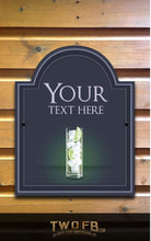 Load image into Gallery viewer, The No One Gin Bar Personalised Bar Sign Custom Signs from Twofb.com Home bar signs UK
