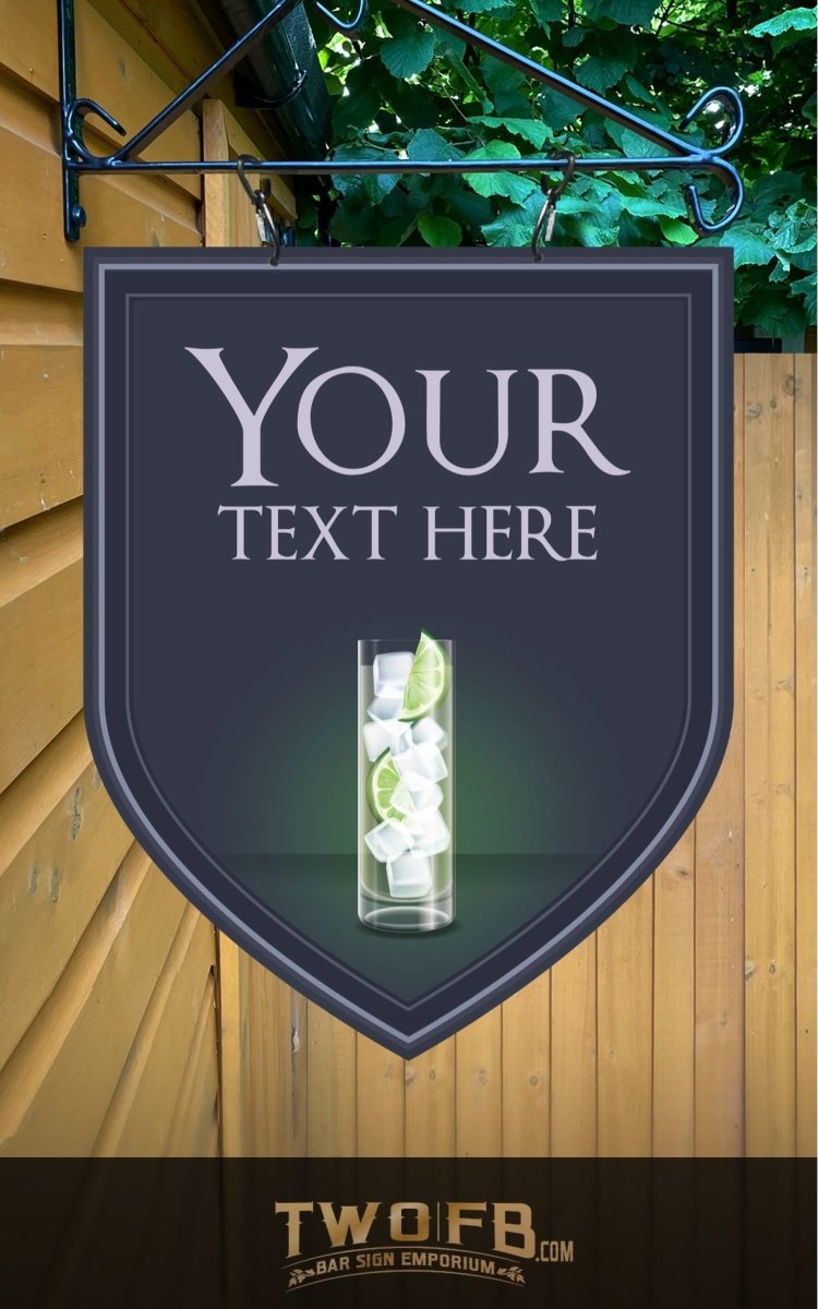 The No One Gin Bar Personalised Bar Sign Custom Signs from Twofb.com Pub Signs made to order