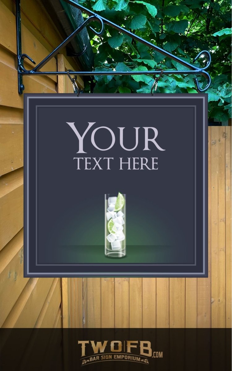 The No One Gin Bar Personalised Bar Sign Custom Signs from Twofb.com Hanging Gin Bar signs