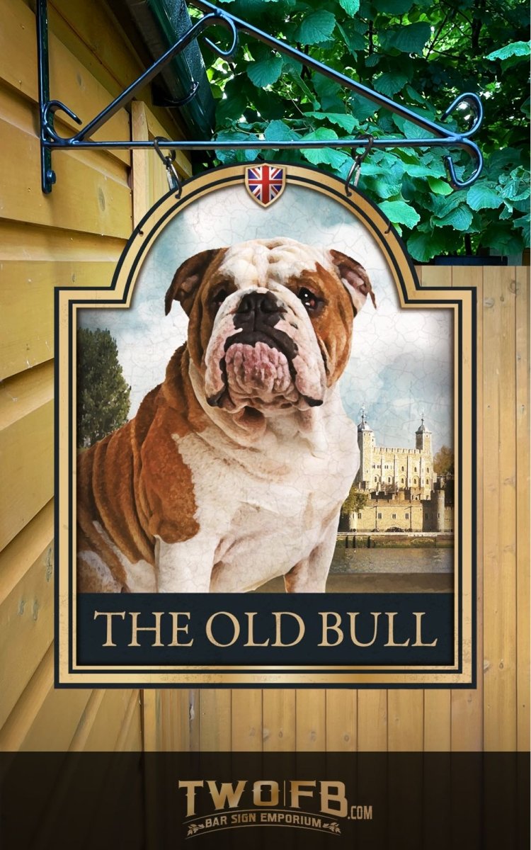 The Old Bull Personalised Bar Sign Custom Signs from Twofb.com Pub Signs - Dog House