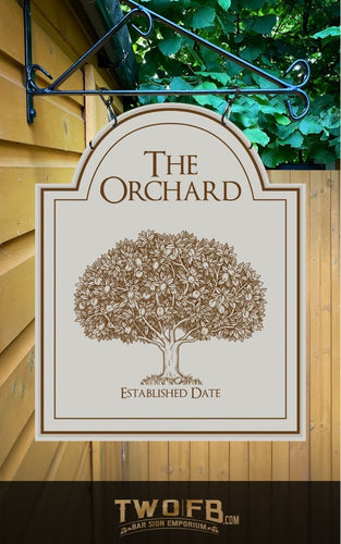 Orchard | Personalised Home Bar Sign | Apple Tree Pub Sign
