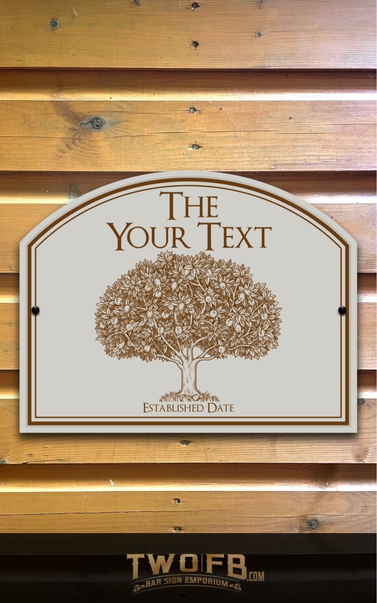 Orchard | Personalised Home Bar Sign | Apple Tree Pub Sign – Two Fat ...