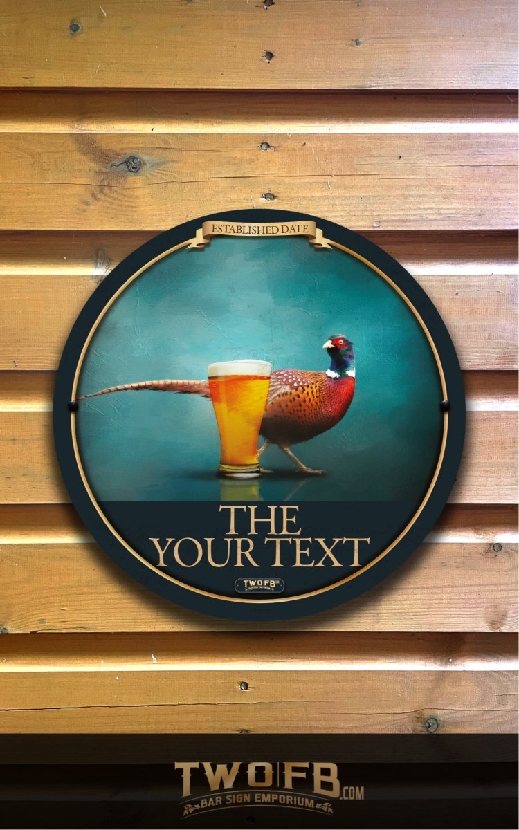 Pheasant | Bar Sign Custom Signs from Twofb.com Pub sign design | Hanging Bar sign