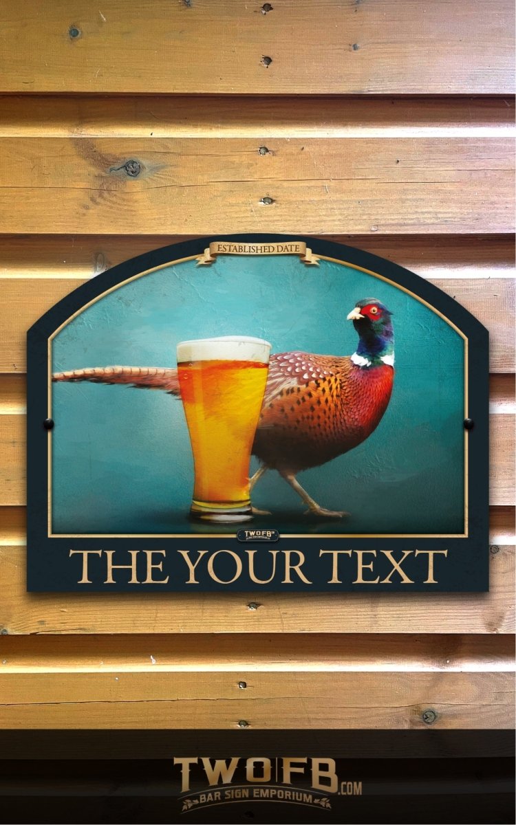 Pheasant | Bar Sign Custom Signs from Twofb.com Pub sign design | Hanging Bar sign