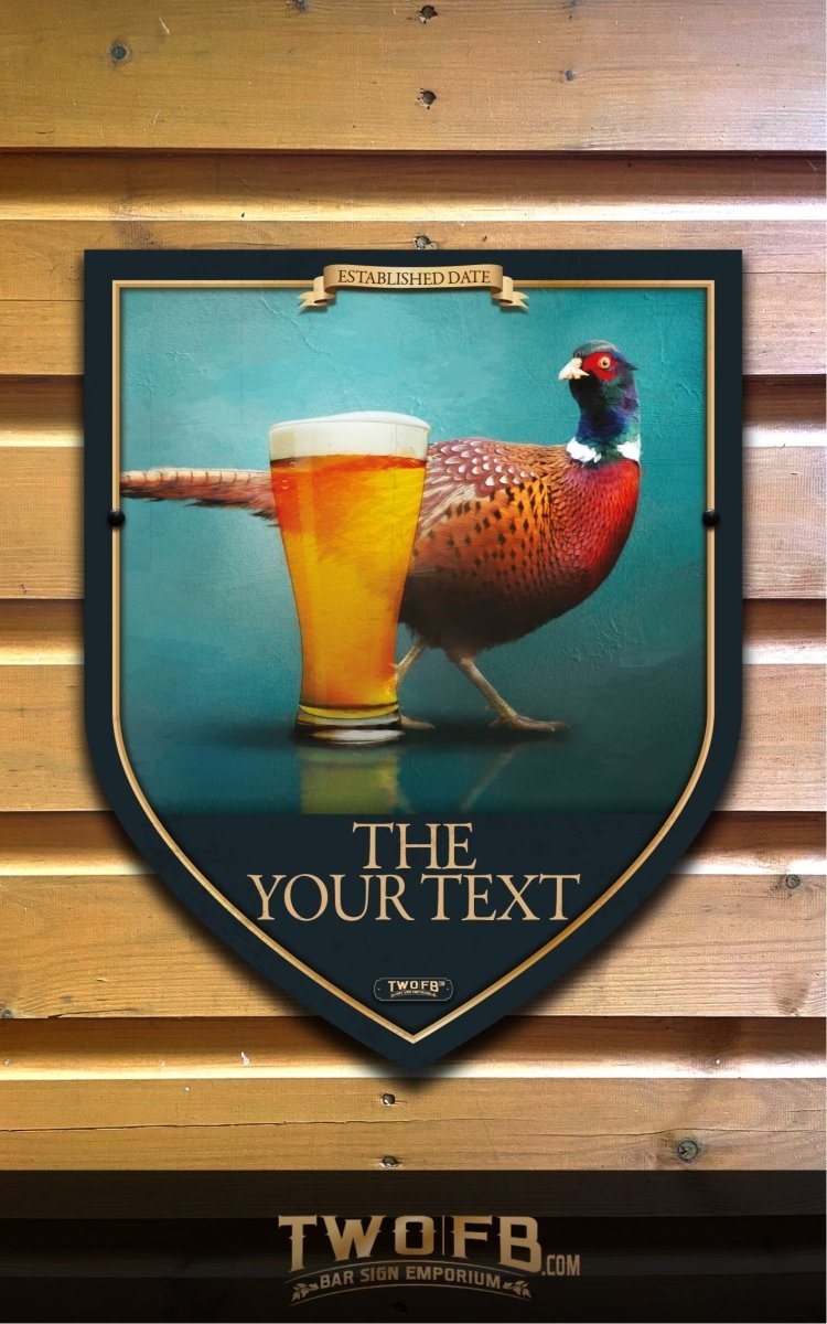 Pheasant | Bar Sign Custom Signs from Twofb.com Pub sign design | Hanging Bar sign