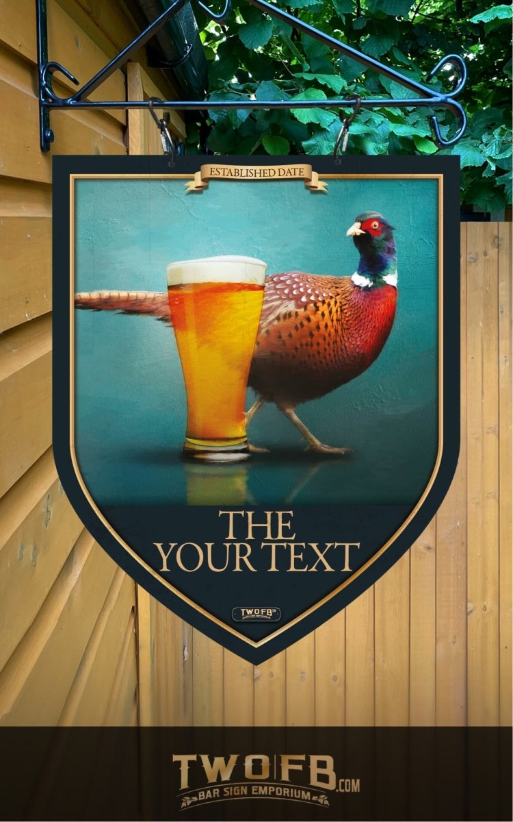 Pheasant | Bar Sign Custom Signs from Twofb.com Pub sign design | Hanging Bar sign