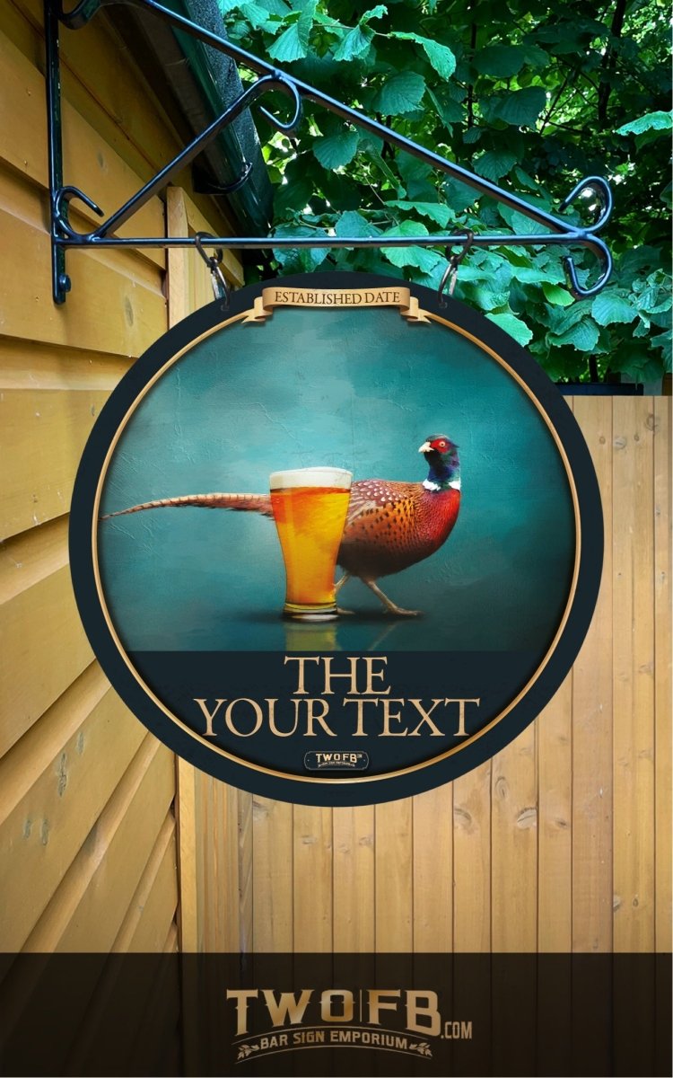 Pheasant | Bar Sign Custom Signs from Twofb.com Pub sign design | Hanging Bar sign