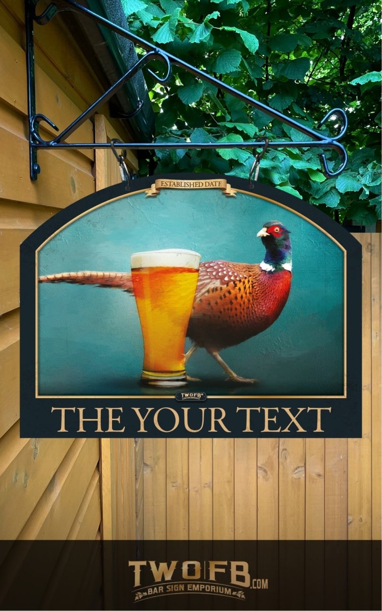 Pheasant | Bar Sign Custom Signs from Twofb.com Pub sign design | Hanging Bar sign