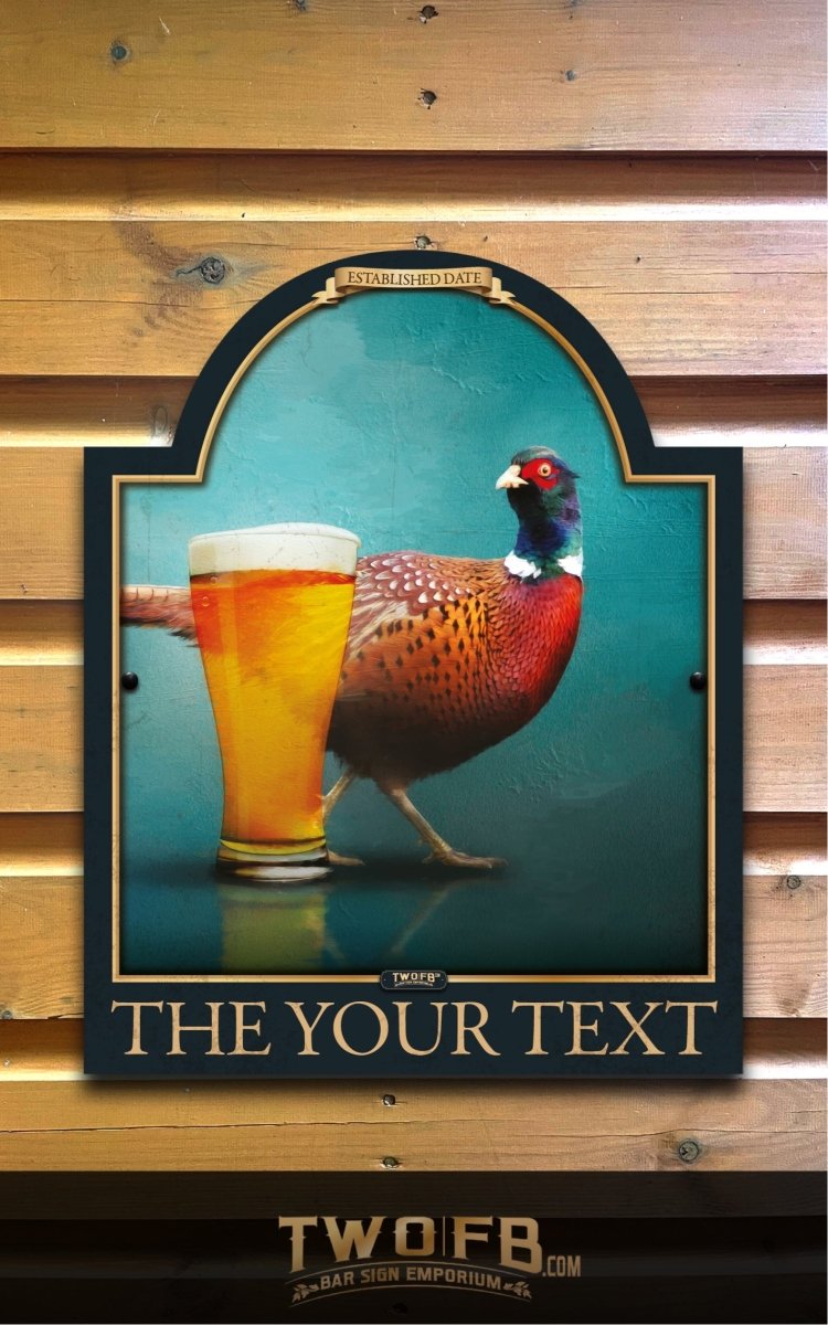 Pheasant | Bar Sign Custom Signs from Twofb.com Pub sign design | Hanging Bar sign