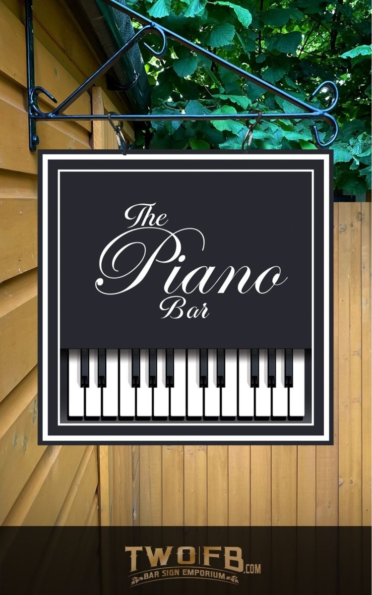 The Piano Bar Personalised Bar Sign Custom Signs from Twofb.com signs for bars