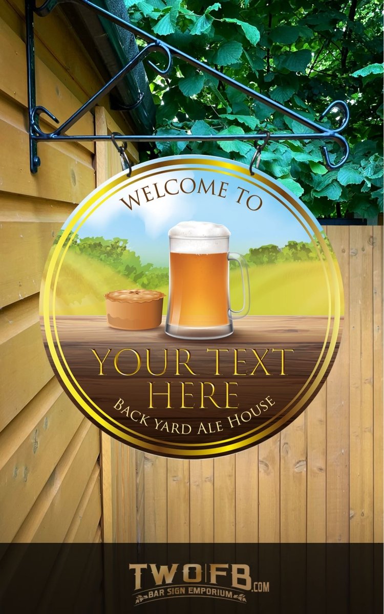 The Pie and Pint Personalised Bar Sign Custom Signs from Twofb.com Hanging pub signs