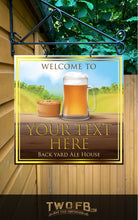 Load image into Gallery viewer, The Pie and Pint Personalised Bar Sign Custom Signs from Twofb.com Hanging bar signs
