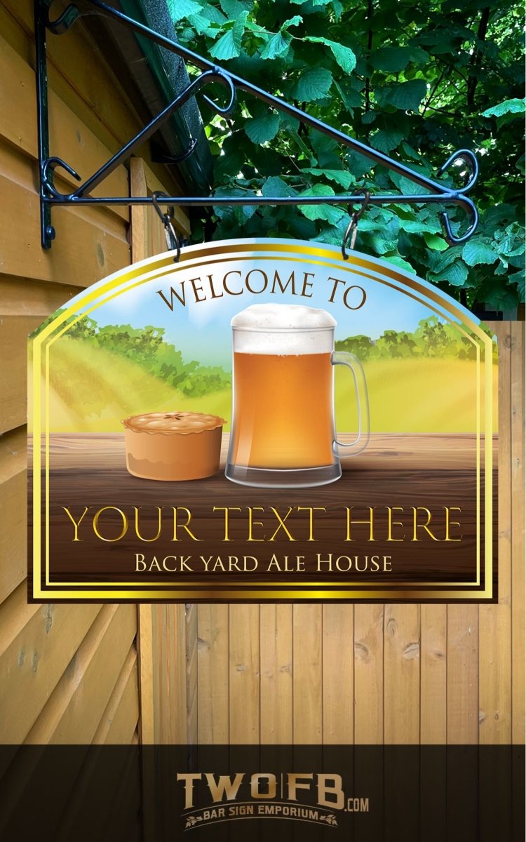The Pie and Pint Personalised Bar Sign Custom Signs from Twofb.com Great pub signs