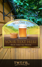 Load image into Gallery viewer, The Pie and Pint Personalised Bar Sign Custom Signs from Twofb.com Great pub signs
