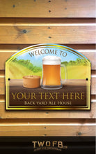 Load image into Gallery viewer, The Pie and Pint Personalised Bar Sign Custom Signs from Twofb.com signs for bars
