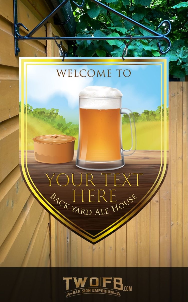 The Pie and Pint Personalised Bar Sign Custom Signs from Twofb.com Man Cave signs
