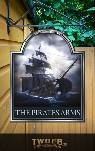 Pirates Arms | Personalised Bar Sign | Black Pearl