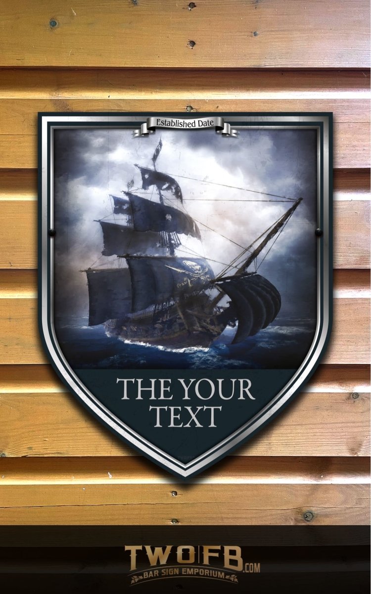 The Pirates Arms Personalised Bar Sign Custom Signs from Twofb.com pub shed signs
