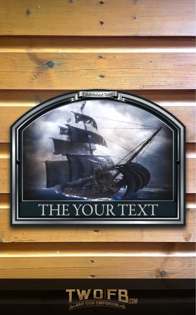 The Pirates Arms Personalised Bar Sign Custom Signs from Twofb.com home bar signs UK