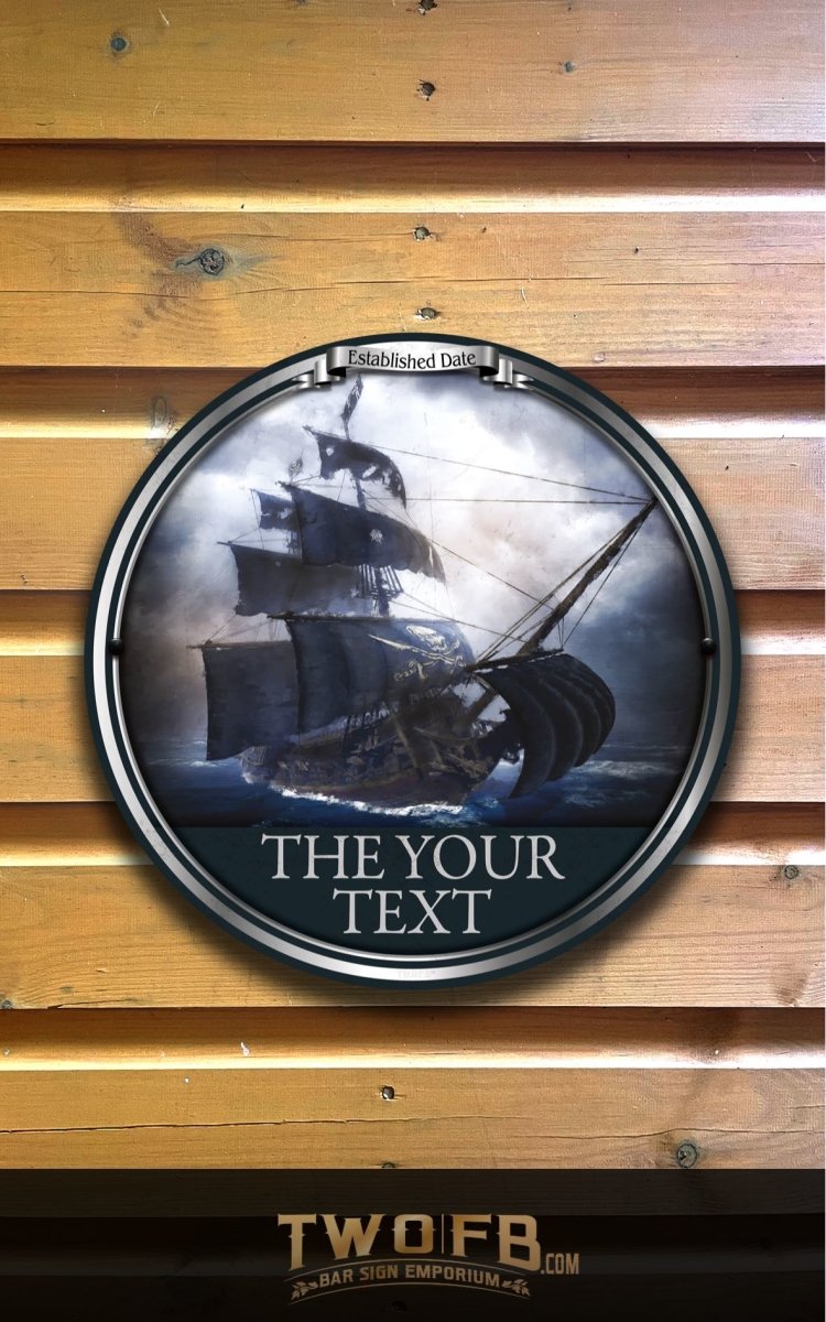 The Pirates Arms Personalised Bar Sign Custom Signs from Twofb.com signs for pubs