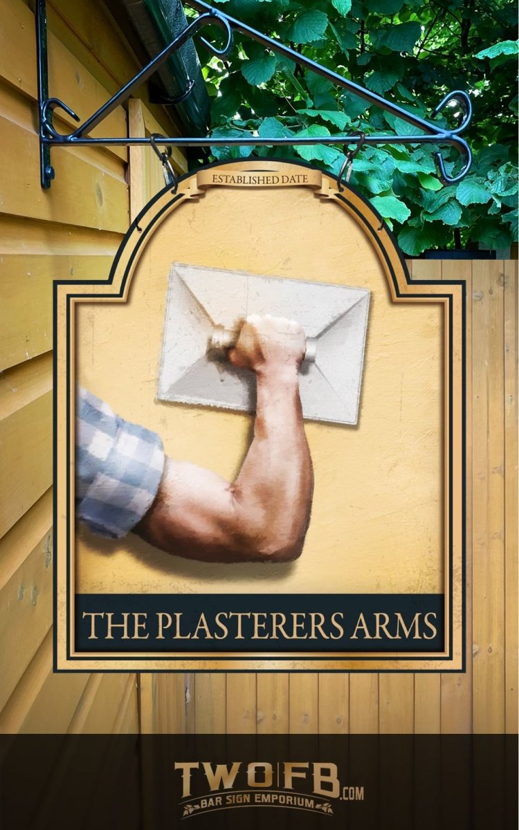 Plasterers Arms | Personalised Bar Sign | Custom Pub Sign – Two Fat ...