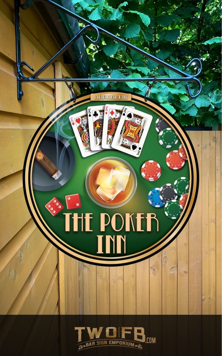 The Poker Inn Personalised Bar Sign Custom Signs from Twofb.com signs for bars