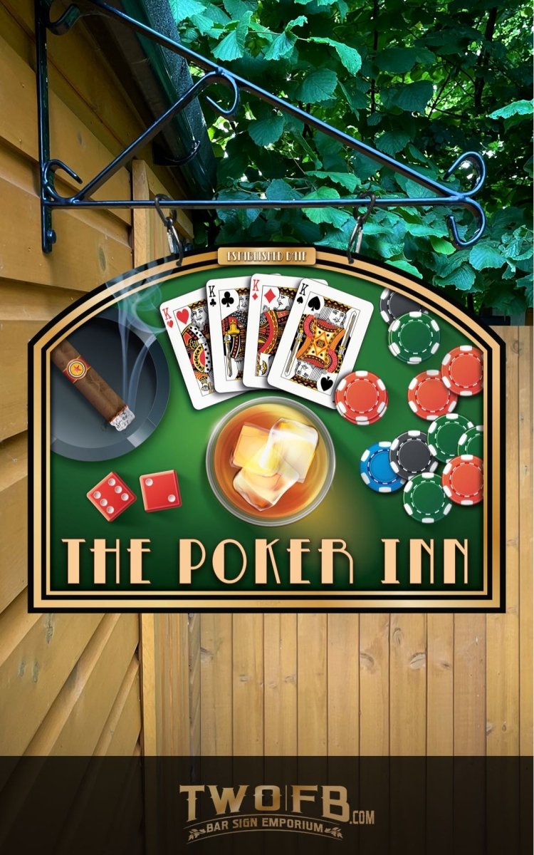 The Poker Inn Personalised Bar Sign Custom Signs from Twofb.com Pub signs UK