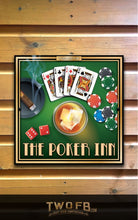 Load image into Gallery viewer, The Poker Inn Personalised Bar Sign Custom Signs from Twofb.com Home bar signs UK
