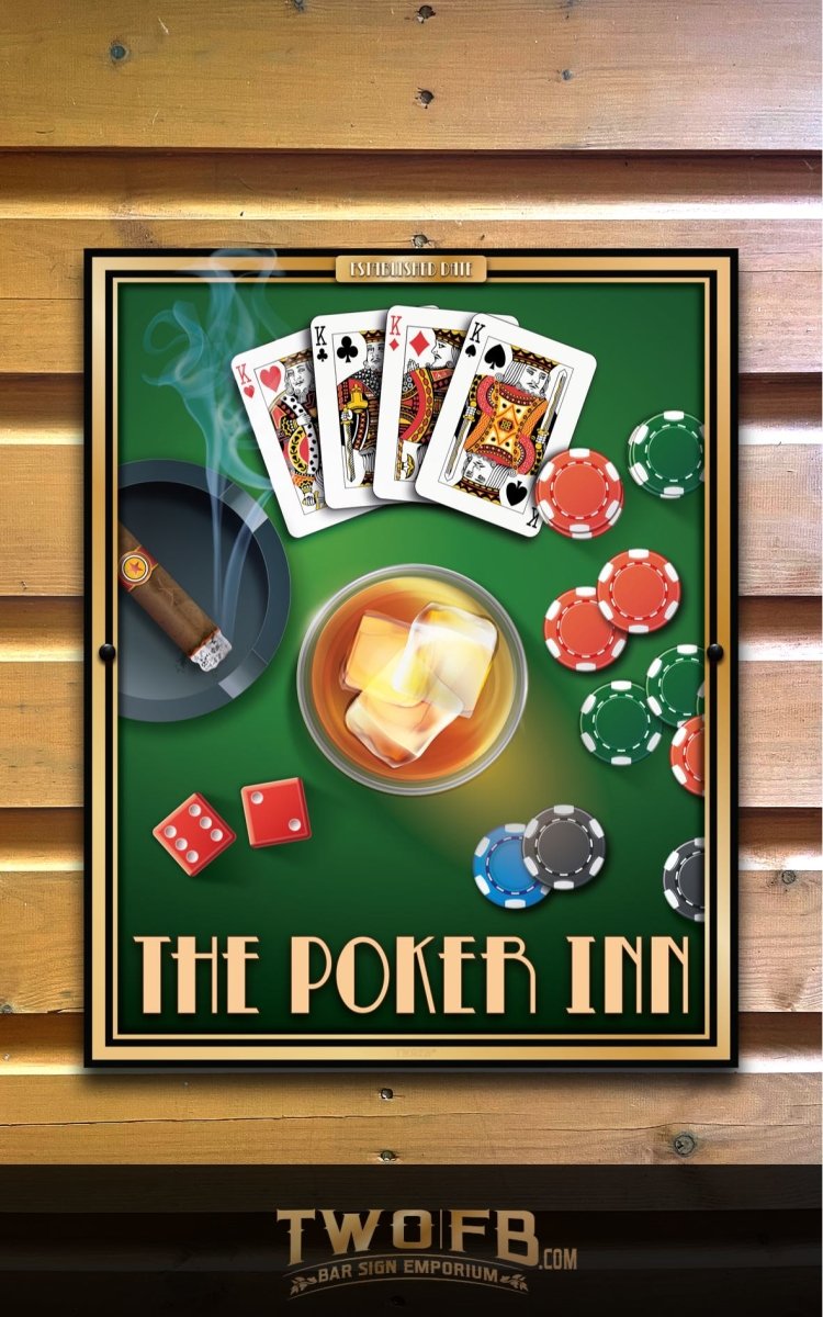The Poker Inn Personalised Bar Sign Custom Signs from Twofb.com Pub sign designs