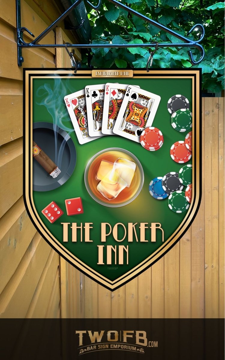 The Poker Inn Personalised Bar Sign Custom Pub Signs UK from Twofb.comPub sign design