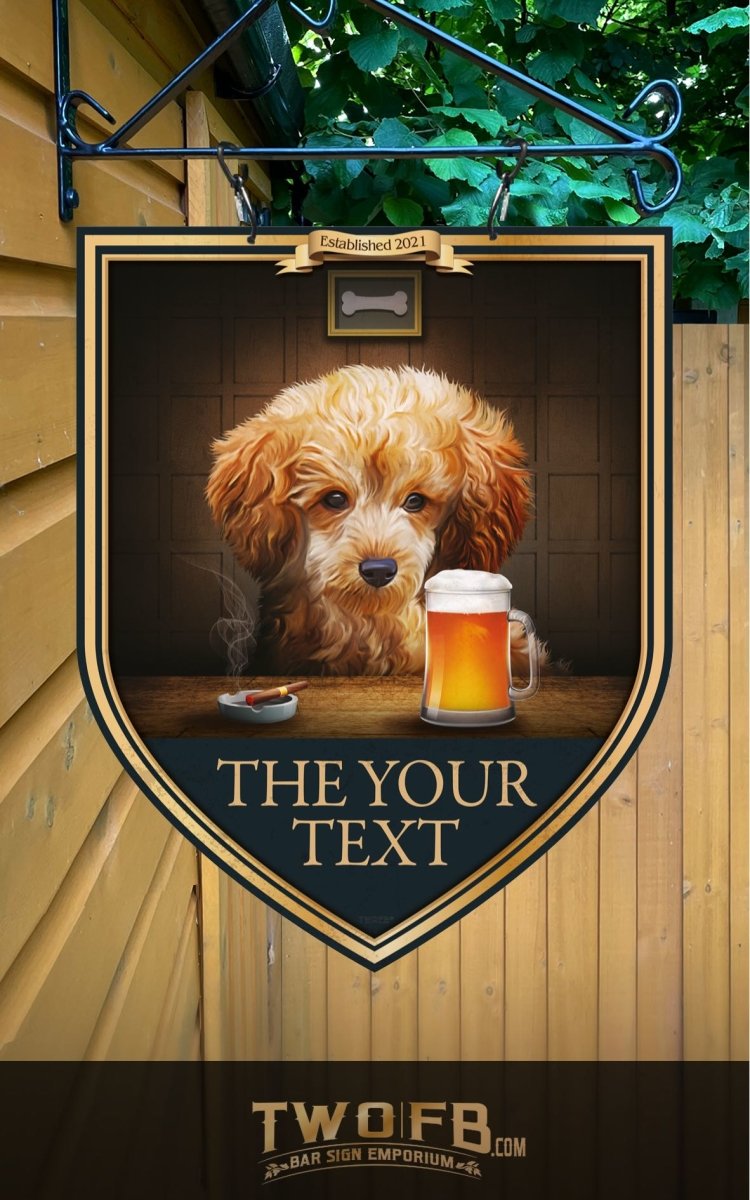 The Pooch & Pint Personalised Bar Sign Custom Signs from Twofb.com bar signs UK