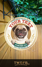 Load image into Gallery viewer, The Pug Pub Personalised Bar Sign Custom Signs from Twofb.com Bar signs
