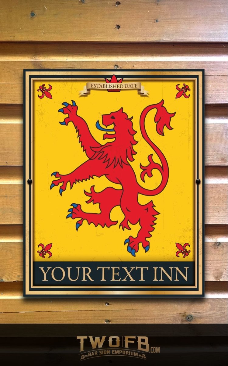 The Red Lion Inn Personalised Bar Sign - Bar Signs – Two Fat Blokes Ltd