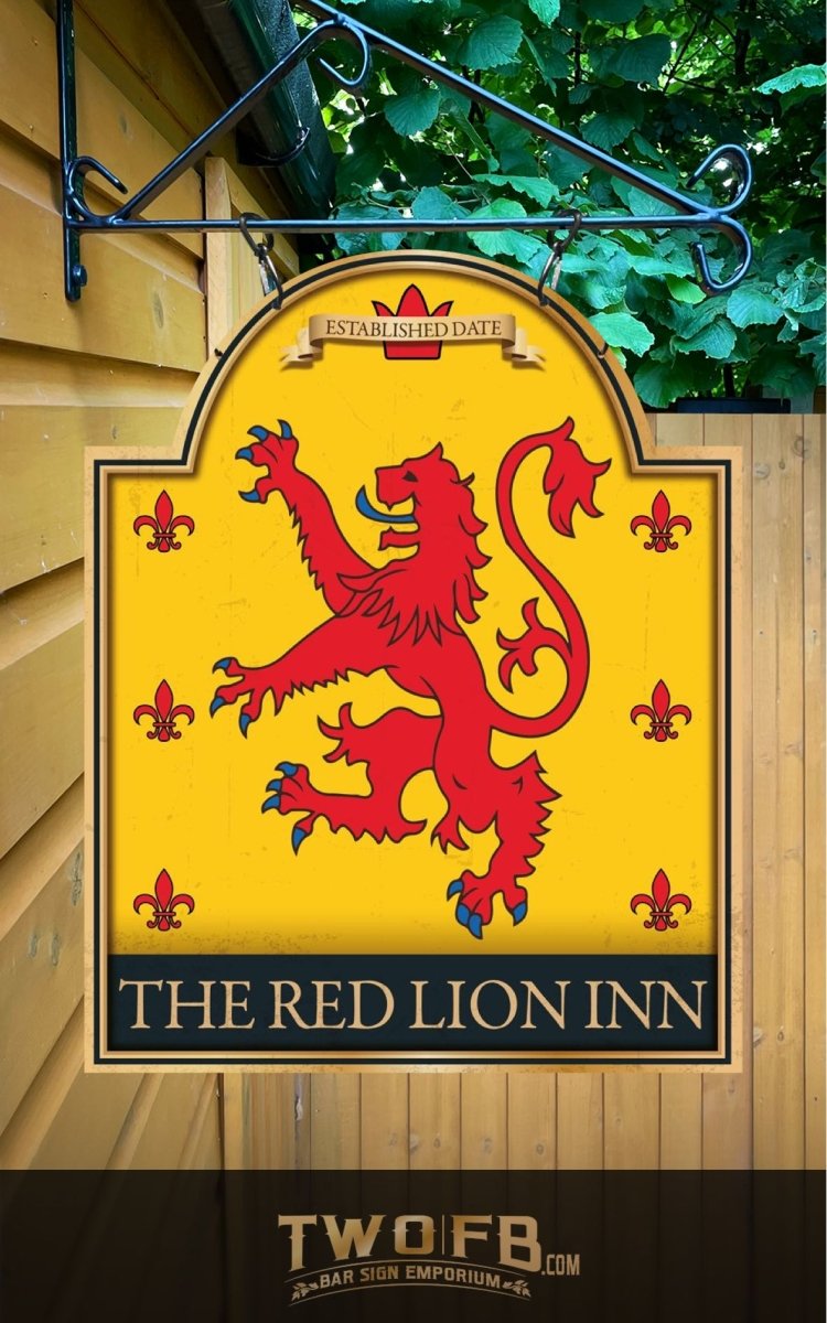 The Red Lion Inn Pub Sign, Bar Sign, hanging bar sign, Custom bar sign