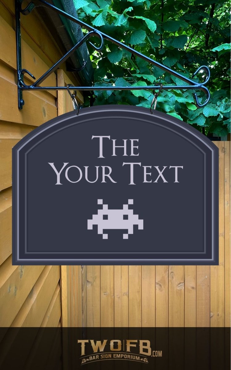 The Retro Gamer Personalised Bar Sign Custom Signs from Twofb.com pub sign design