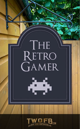 Retro Gamer | Personalised Bar Sign | Man Cave Sign
